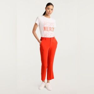 Cinq a Sept Kerry Cropped‎ Pants Size 10 Deep Tangelo Women’s